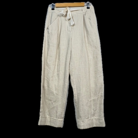 Aritzia Wilfred Women's Allant Linen Blend Ankle Trouser Pants Sz 2 Breathable - Picture 4 of 16